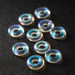 画像1: グラスリング 10mm クリスタルAB