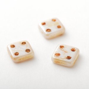 画像1: 【チェコメイト】クアドラタイル 6x6mm　オパークラスターピカソ