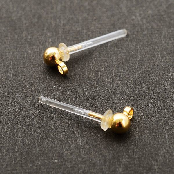 樹脂ポストピアス（カン付3mm）【高品質パーツ】