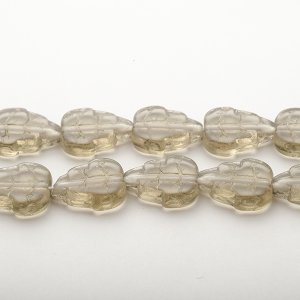 画像: Leaf Bead  10 x 12mm ブラックダイヤモンド