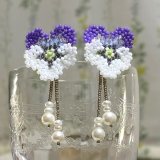 画像: 【再入荷！】すみれのイヤリング／ピアス by Beads工房 brilliant 大槻友美